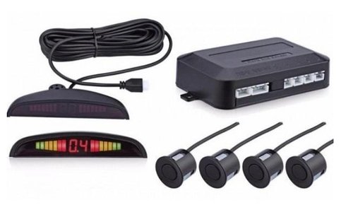 Паркувальна система на 4 датчики паркування Assistant Parking Sensor Black Парктронік з LED дисплеєм та датчиками паркування