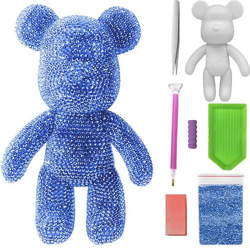 Ведмедик Алмазна Мозаїка 33 см SHR33 (Гологранні Стрази) SHLab Blue