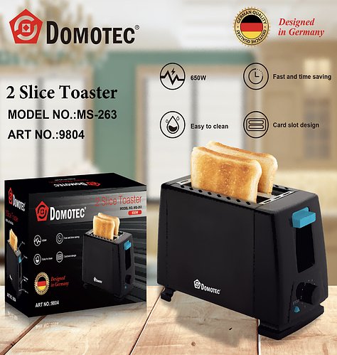 Тостер на 2 скибочки Domotec MS 263 HP227