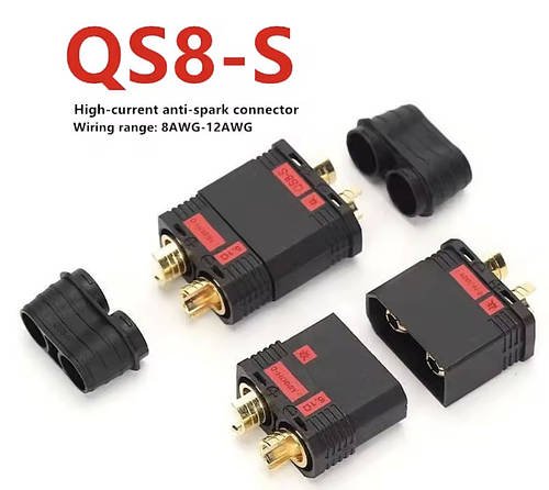 Роз`єми QS8-S (пара: female+male) із захисними ковпачками