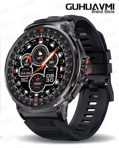 .Тактичний смарт-годинник V69 з циферблатом 1,85" Ultra HD і GPS трекером