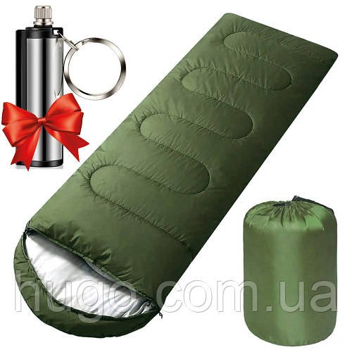 Спальний мішок до -15°C, 210х72 см + Нескінченний сірник Make Fire / Весняний спальний мішок / Спальник
