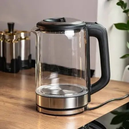Електрочайник скляний Domotec R-7943 1.7л 1500Вт з підсвіткою та захистом від перегріву