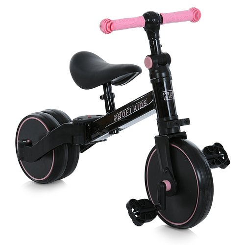 Велосипед-трансформер біговел 3в1 Profi Kids (колеса EVA) MBB 1008 pink Чорно-рожевий