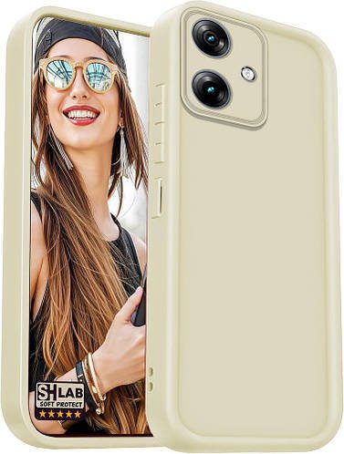 Матовий силіконовий чохол SHLab SoftProtect Motorola Moto G54 Beige