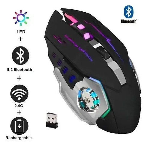 Бездротова мишка з RGB-підсвіткою BT T2 Миша для ПК Мишка з підсвіткою Комп'ютерна мишка YU227