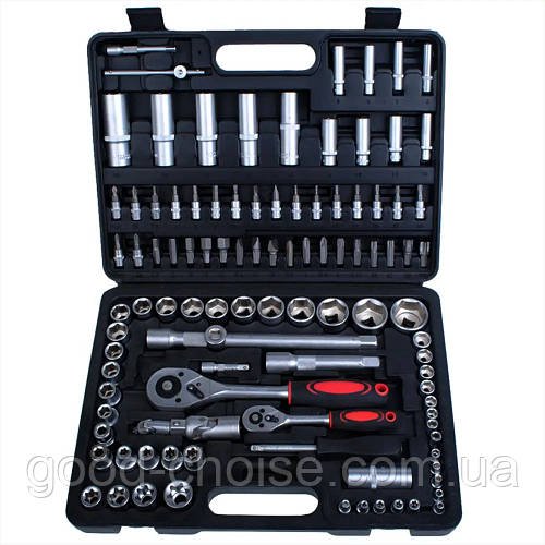Набір інструментів 108 предметів у кейсі / Великий набір ручного інструменту з тріскачкою