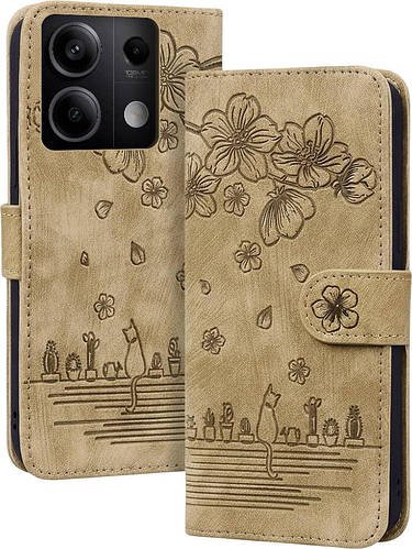 Чохол-книжка SHLab SakuraCat для Xiaomi Redmi Note 13 5G (мікрозамша)  Sand