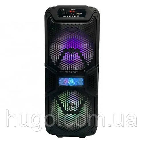 Портативна колонка з мікрофоном Bluetooth 55см GTS-1701 / Колонка з LED-підсвічуванням / Караоке колонка