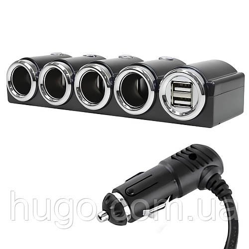 Автомобільний розгалужувач прикурювача 120Вт, 2xUSB, CTC-612 / Автомобільний зарядний пристрій