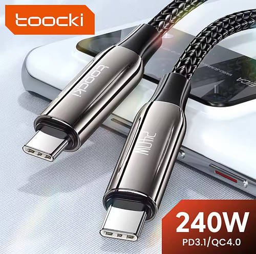 Кабель Toocki PD3.1/QC4.0 (48 В * 5 А) USB Type-C to Type-C 240W (2.0m) black