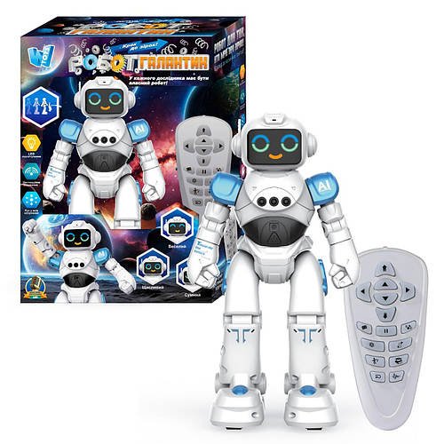 Робот Галактик "WToys" (звучання на українську.язику, LED-підсвітку, сенсорні датчики, рух, Review) 62313