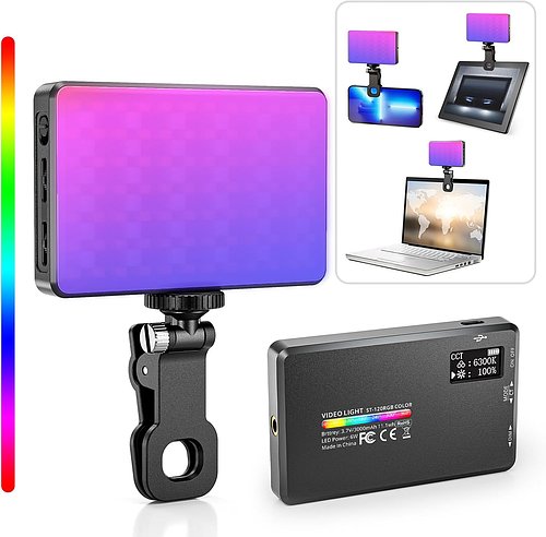 Світло Блогера на прищіпці 2500K-9000K кишенькова лампа RGB LAMP AND 5265 Лучшая цена