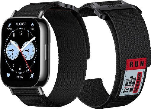 Нейлоновий ремінець RunFlex для Redmi Watch 5 Lite / 5 Active Black