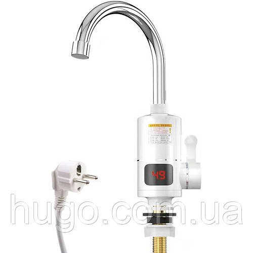 Водонагрівач проточний Delimano RX-010-1 з краном та дисплеєм до 60°C / Нагрівач води з краном / Кран з нагрівачем