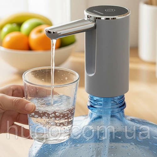 Електрична помпа для води, живлення від USB, Сірий / Акумуляторна помпа на сулію / Електропомпа для води