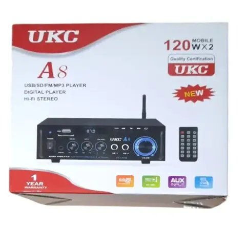 Підсилювач UKC A8 USB/SD CARD/FM/AUX 2CH підсилювач звуку SN27