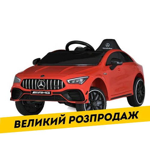 Електромобіль Mercedes дитячий (4 мотори по 25W, 12V10AH, MP3, USB, пульт 2,4G) Bambi M 5851EBLR-3 Червоний
