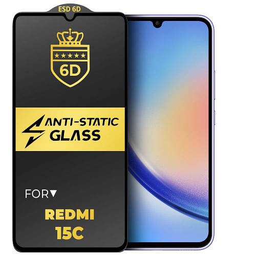Захисне скло 6D Anti-Static Xiaomi Redmi 15C 4G