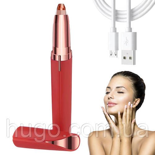 Жіночий епілятор для обличчя Flawless, від USB, Червоний / Портативний депілятор для обличчя