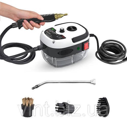 Пароочисник 6-1 потужністю 2500 Вт - 8 насадок, резервуар 1.2 л, пара під високим тиском.