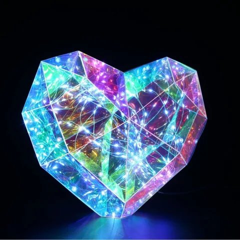 Нічник 3D "Серце" 20 × 20 см з голографічним ефектом і Multi-підсвіткою Лучшая цена