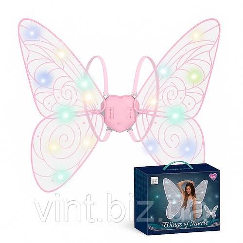 Крила феї з підсвічуванням – рожеві