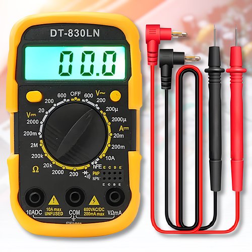 Цифровий мультиметр з підсвічуванням та функцією Data Hold DT-830LN