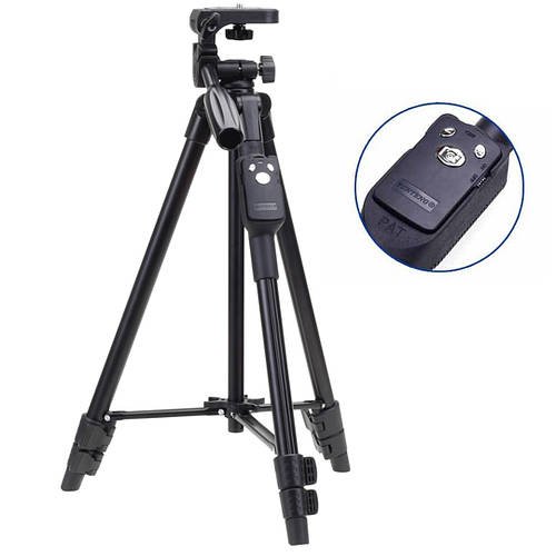 Професійний штатив для телефону з пультом керування TriPod 3388 0.50-1.35 м Чорний