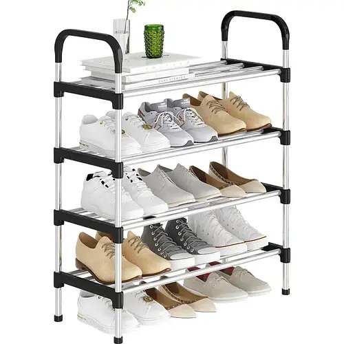 Підлогова полиця для взуття на 4 смужки 54х28х87 см New shoe rack Полка-підставка для взуття