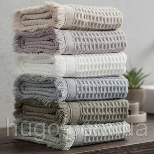 Комплект вафельних рушників Pupilla Olga, 6 штук (40х60 см) / Вафельні рушники для кухні / Набір рушників
