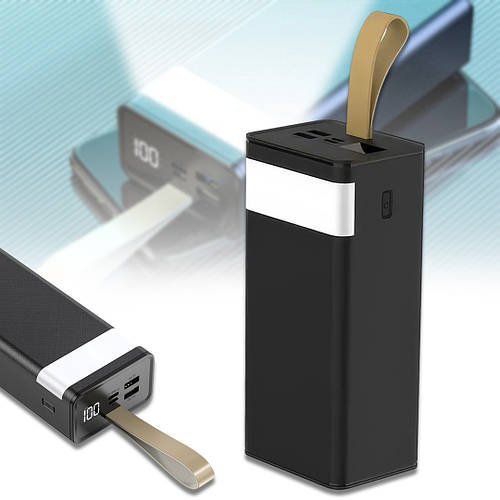 Повербанк з ремінцем, дисплеєм та LED лампою на 30000 mAh на Type-C, Micro-USB, 2 USB Remax RPP-320 Чорний