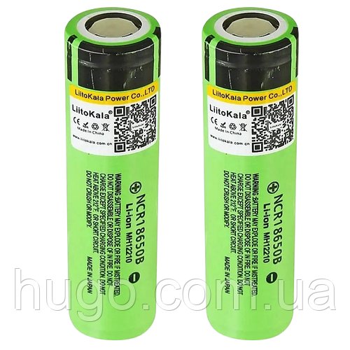 2 шт Акумулятор 18650, LiitoKala NCR 34B, 3400mAh / Високоємнісний акумулятор