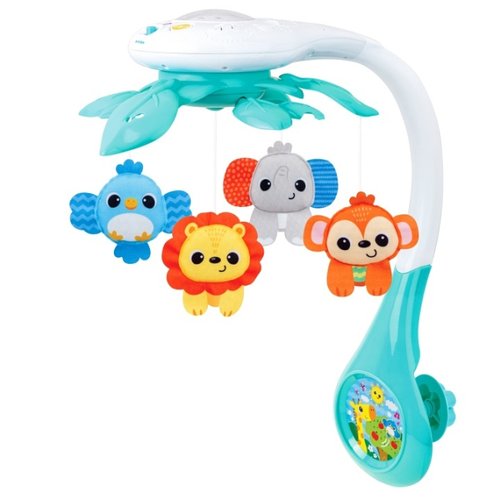 Мобіль музичний на ліжечко Jungle pals WinFun (підвіски-тваринки, нічник, звук, світло, на батарейці) 240101-NL