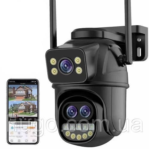 Wi-Fi камера відеоспостереження 9MP, Q33H: Око-9000 / Поворотна вай фай камера / Вулична камера спостереження