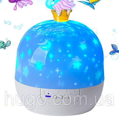 Дитячий нічник з Bluetooth та пультом ДУ, від USB / Ночник проектор / Нічник з проекцією / Дитячий світильник