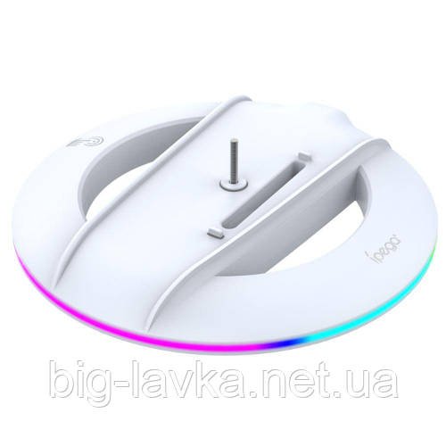 Підставка для PS5 slim/pro вертикальна з RGB підсвічуванням  Білий
