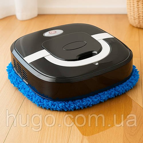 Розумний робот-полотер SmartBot XM-10 з USB-зарядкою та насадкою, Чорний / Розумний робот для вологого та сухого прибирання