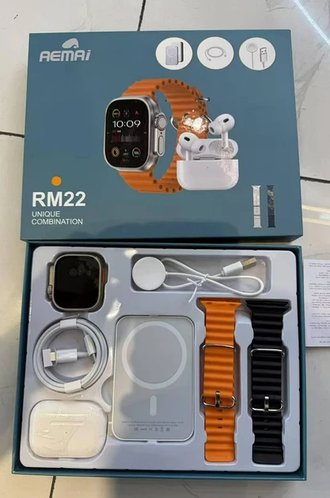 Смартгодинник Smart Watch RM22 мний годинник із навушниками та павербанком набір 3 в 1 YU227