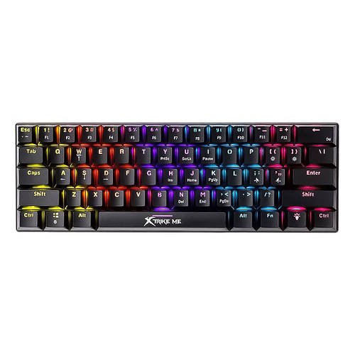 Механічна клавіатура XTRIKE ME GK-916 дротова з RGB підсвіткою на 61 клавішу Anti-Ghosting Red Switch 60%(Англійська розкладка)