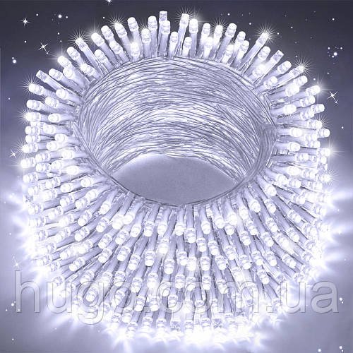 Гірлянда Нитка від мережі, 25м, 500LED, Холодний білий / Світлодіодна гірлянда / Новорічна гірлянда / LED гірлянда для ялинки