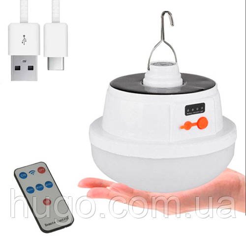 Світлодіодна LED лампа акумуляторна + Пульт, 5 Вт, від USB, BL2088 / Лампа для кемпінгу / Підвісний світильник для кемпінгу