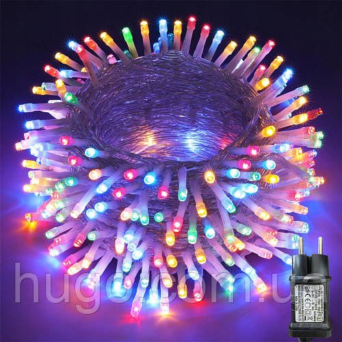 Гірлянда-нитка, від мережі, 40м, 400LED, Різнокольоровий / Світлодіодна гірлянда новорічна / LED гірлянда на ялинку