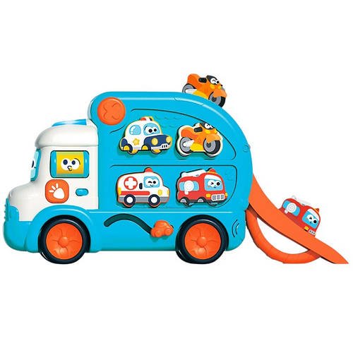 Сортер-мандрівник "WToys" (підсвітка, казки, пісні, віршики, знімні машинки, запускач) 66648