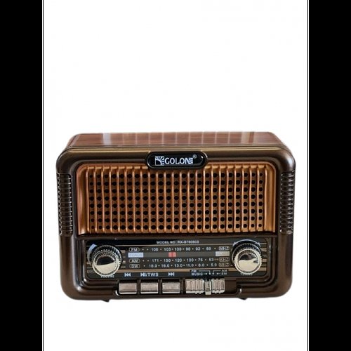 Портативний Ретро-Радіоприймач GOLON RX-6060BT з Bluetooth, MP3 (USB/SD) і Знімним акумулятором YU227