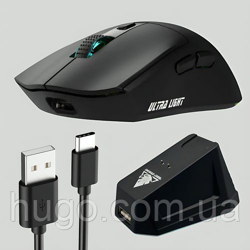 Акумуляторна бездротова миша JEDEL WD139 з USB-адаптером та підсвічуванням / Комп'ютерна миша / Миша для комп'ютера