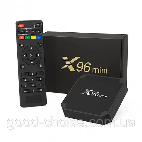 Смарт ТВ приставка 4/32ГБ, X96 Міні / Android TV / Смарт приставка для телевізора / Smart TV приставка
