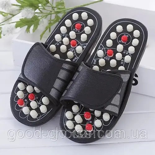 Рефлекторні масажні тапочки для ніг Massage Slipper, NJ-498, Розмір 44-45 / Масажне взуття