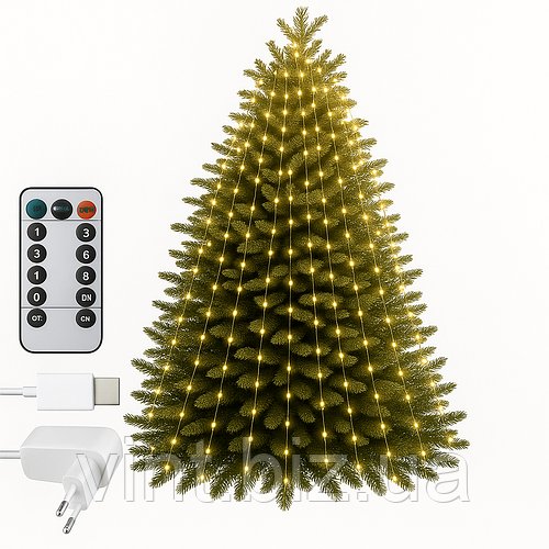 Світлодіодна гірлянда Кінський хвіст 2 м — 30 ниток теплого світла