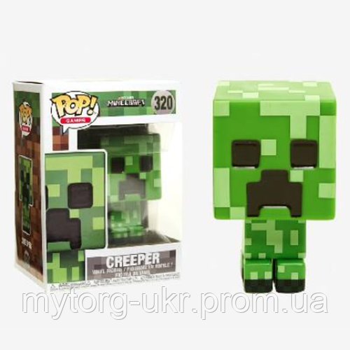 Фігурка Creeper Minecraft core - колекційна модель Funko POP!  Зелений